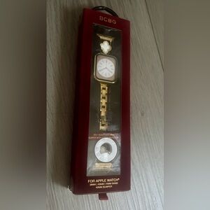 BCBG Gold and White Apple Watch Band